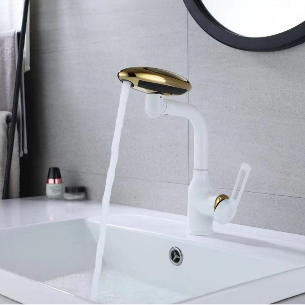 Homelody robinet rotatif à 720 degrés pour évier de salle de bain, robinet pivotant pour évier à 1 trou