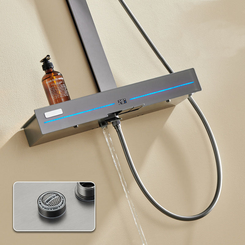 Homelody Grand Système de douche à affichage numérique avec mitigeur de Baignoire pour Salle de Bain 3 Fonctions à lumière ambiante