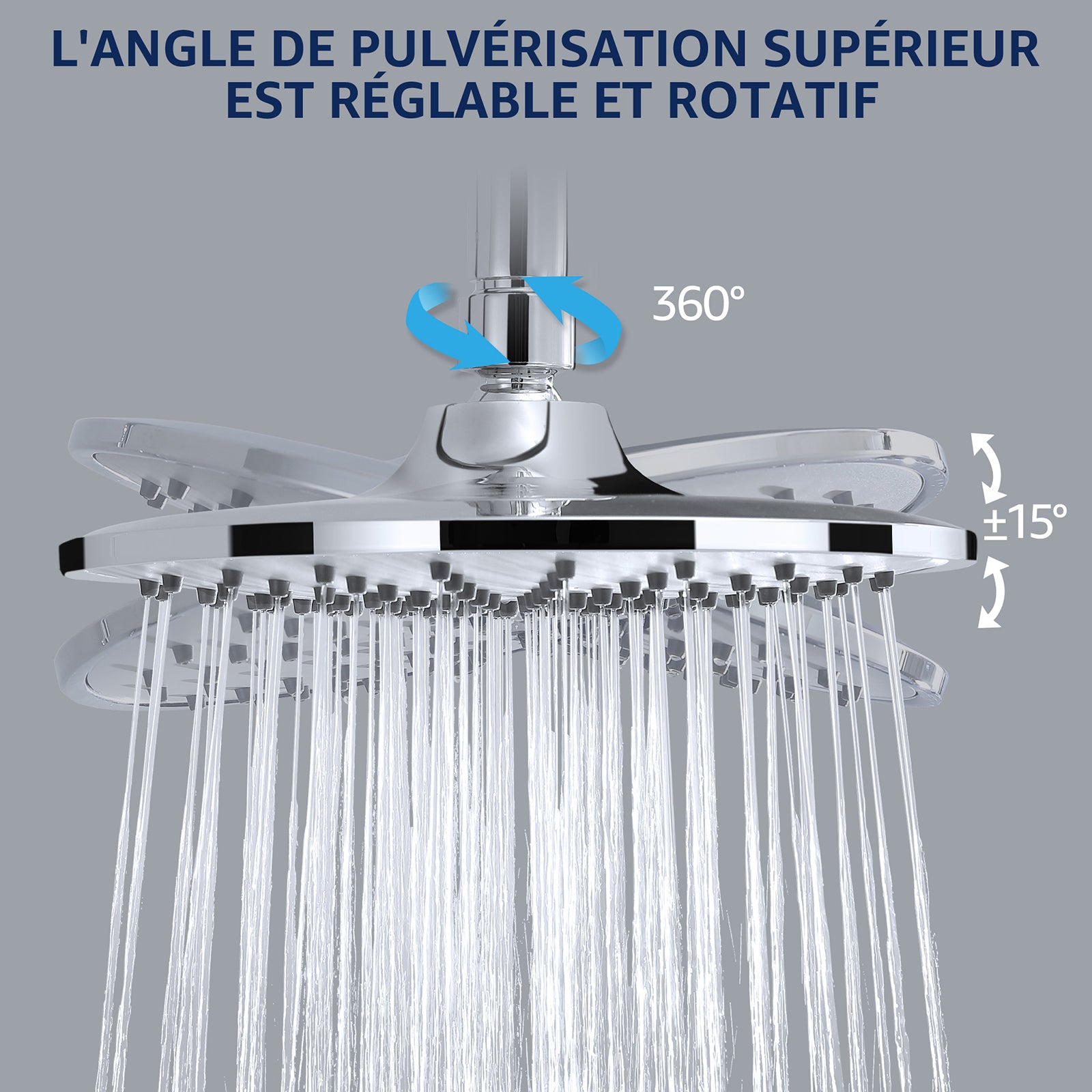 Homelody Système de douche séparable,Colonne de douche sans robinetterie + Mitigeur Douche Thermostatique Cascade