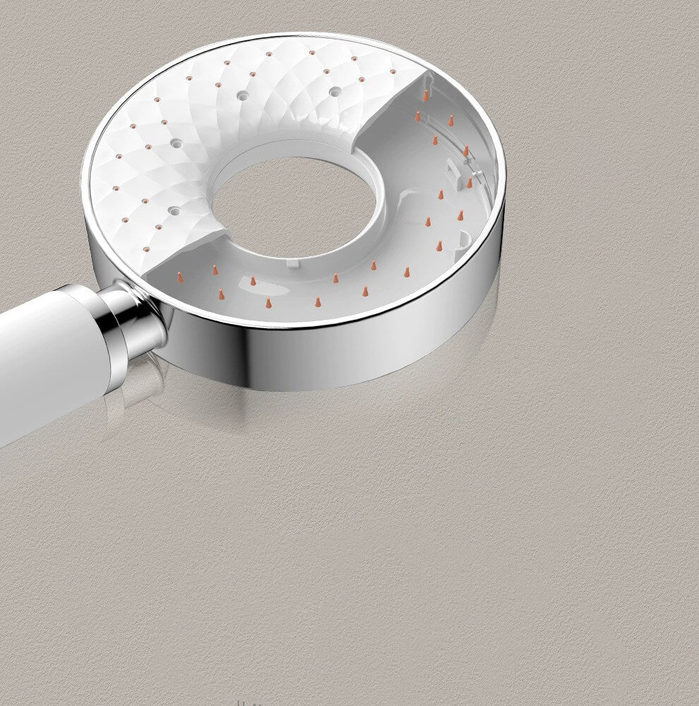 Homelody Grand Kit de Douche en Laiton à affichage numérique avec Plateau Rangement et Robinet Cascade Baignoire Con cabezal de ducha redondo de haute pression