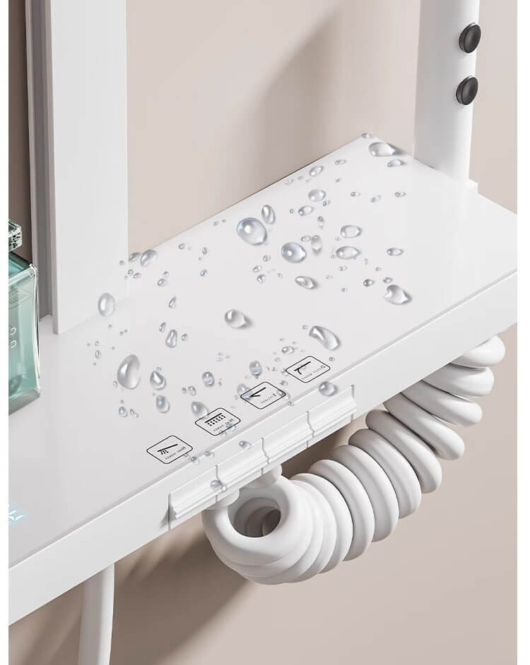 Homelody Grand Système de douche à affichage numérique avec mitigeur de Baignoire pour Salle de Bain 4 Fonctions à lumière ambiante