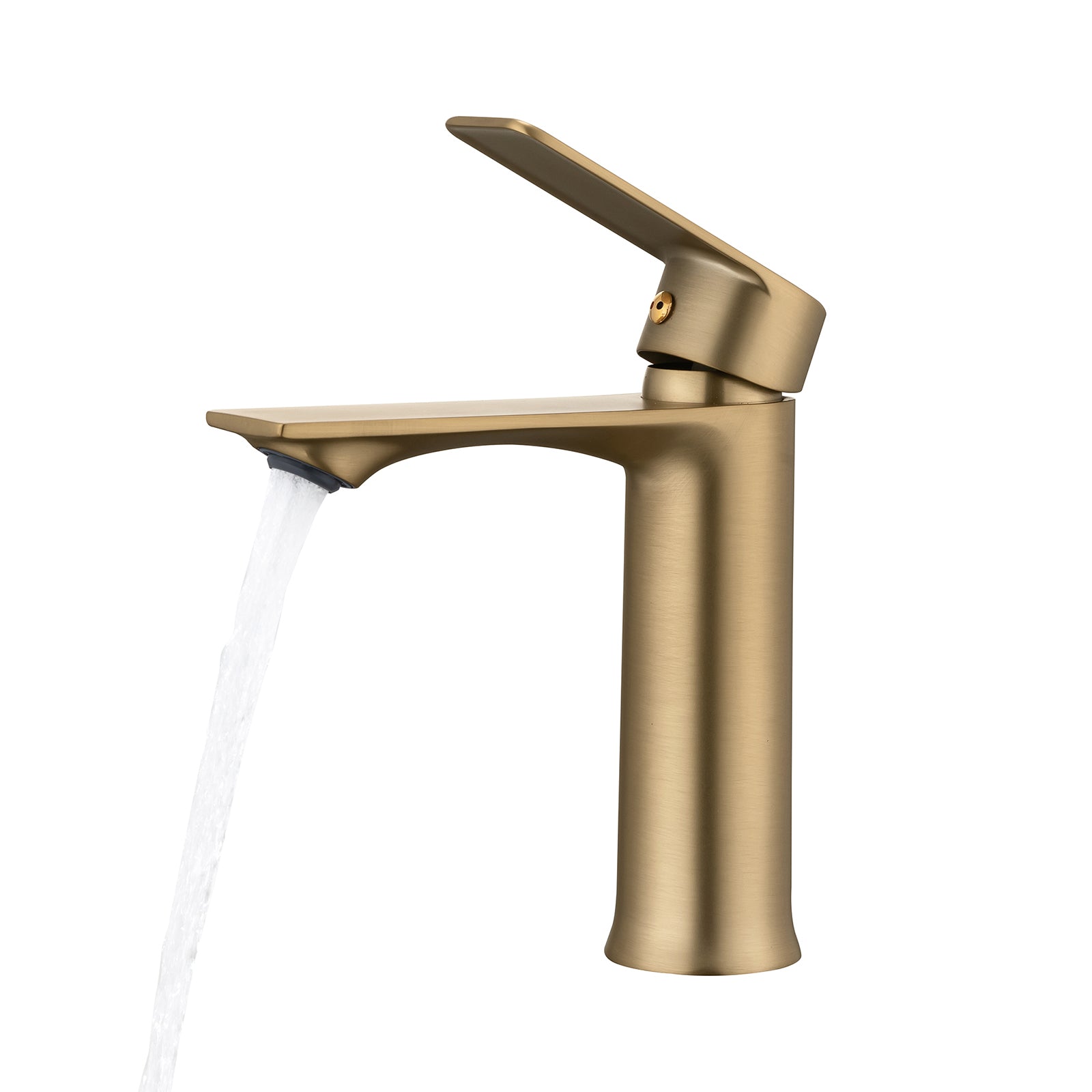 Homelody Mitigeur Lavabo Doré Monocommande – Robinet Salle de Bain en Inox, Température et Débit Réglables