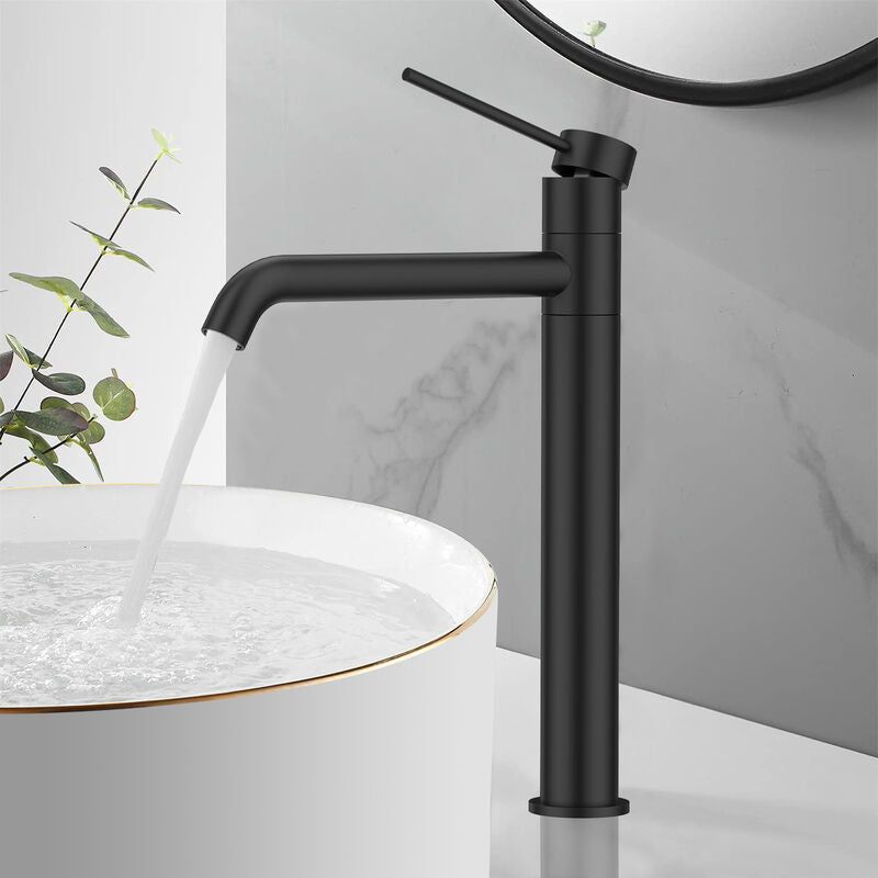 HOMELODY Robinet de Lavabo Noir Haut Rotatif à 360° Mitigeur Lavabo Robinet  de Salle de Bain en Acier Inoxydable : : Bricolage