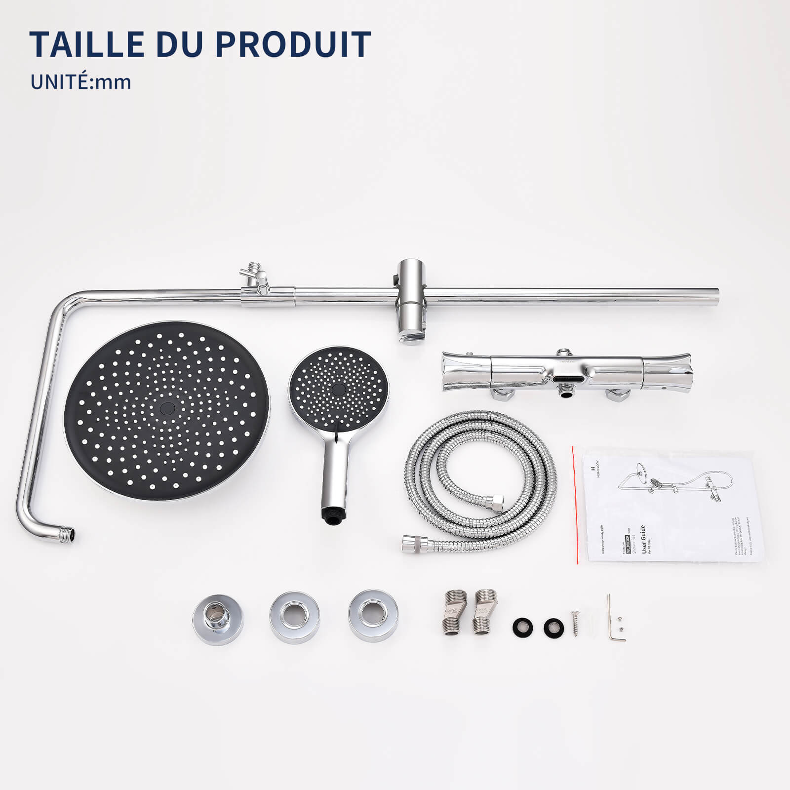 Homelody Colonne de Douche Thermostatique avec Bec Cascade