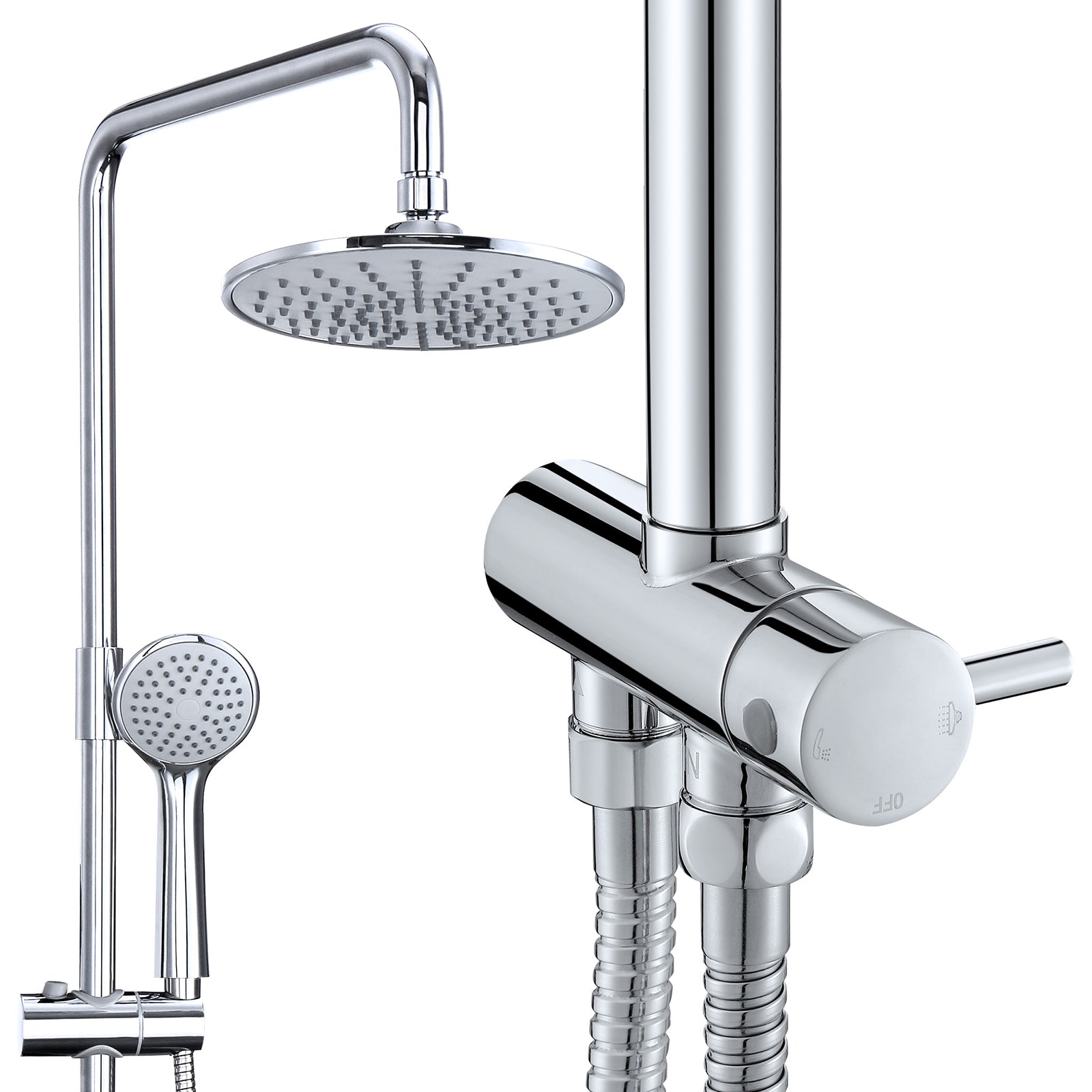 Homelody Système de douche séparable,Colonne de douche sans robinetterie + Mitigeur Douche Thermostatique Cascade
