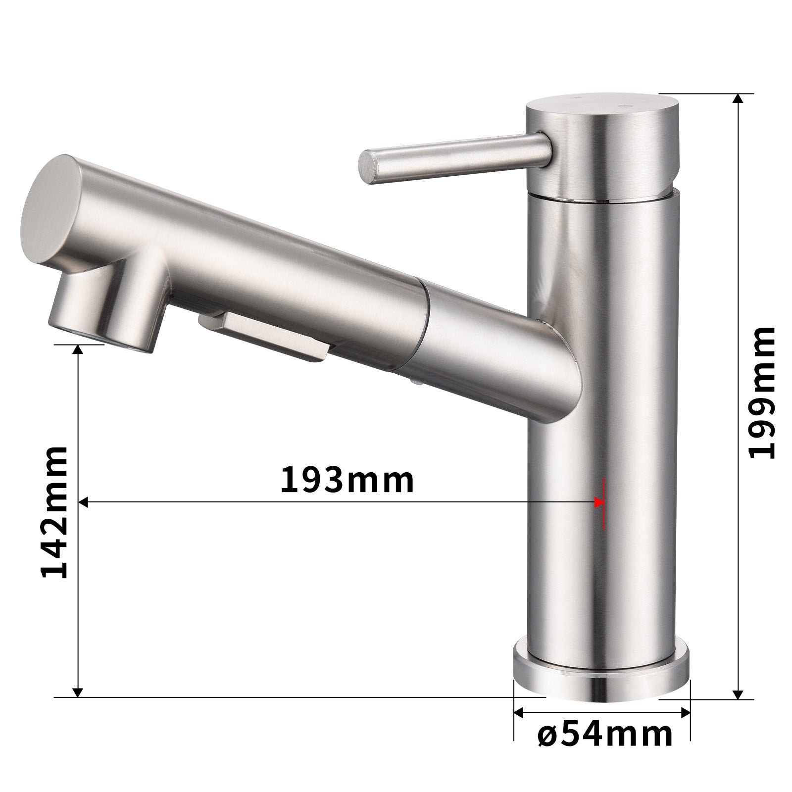 Homelody Robinet Cuisine avec Douchette Extractible, Mitigeur Cuisine avec 2 Modes de Jet