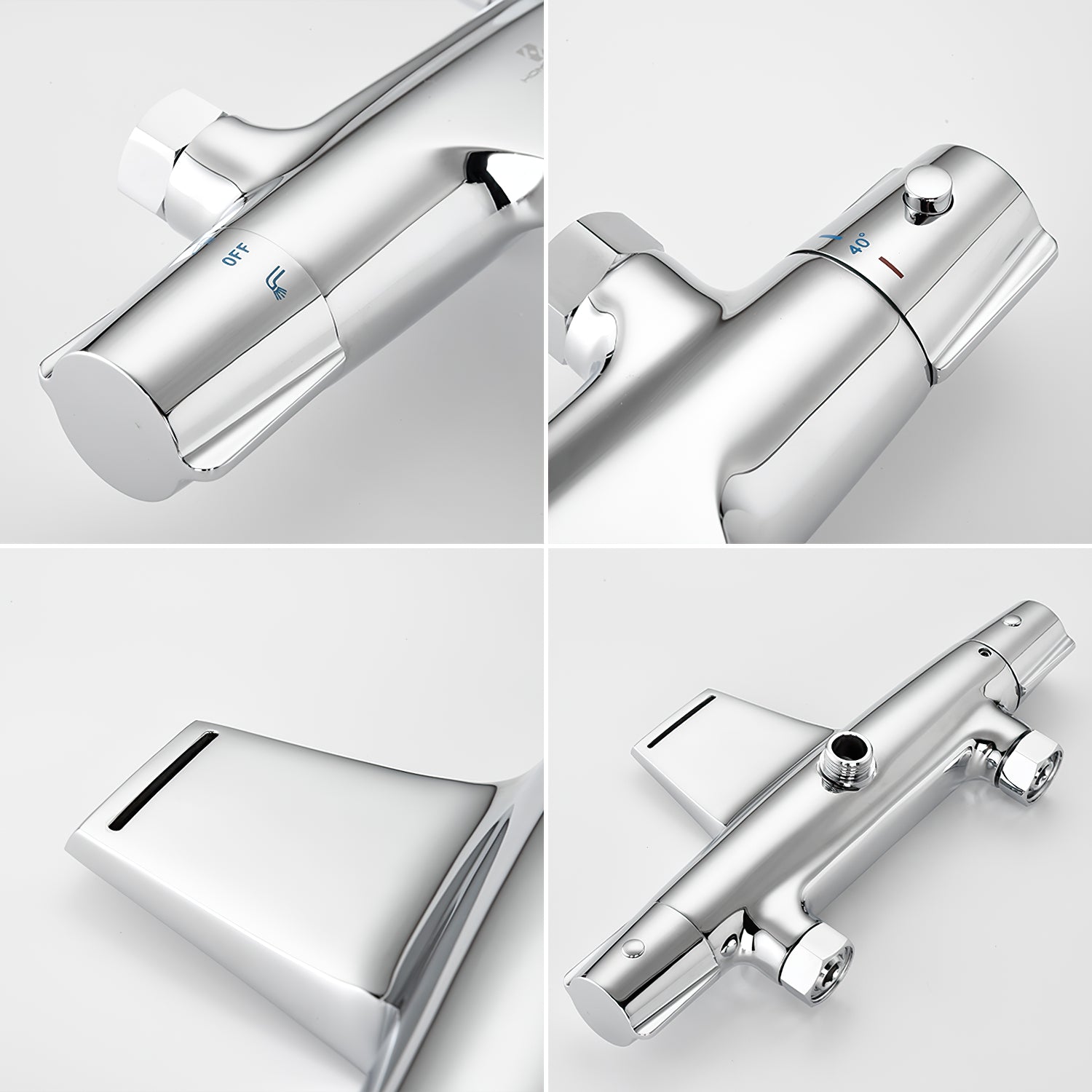 Homelody Système de douche séparable,Colonne de douche sans robinetterie + Mitigeur Douche Thermostatique Cascade