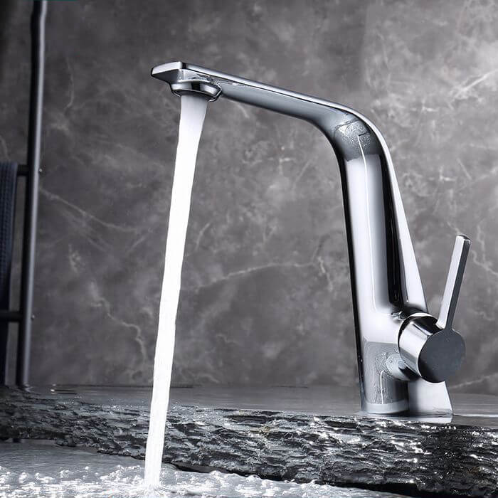 Homelody Robinet Lavabo Salle de Bain Design Unique Laiton Mitigeur Vasque Haut à Poser