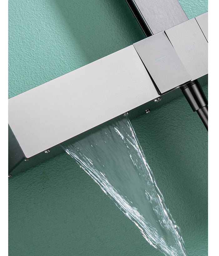 Homelody Luxueux 40 ℃ Thermostatique Système de douche à affichage numérique avec mitigeur de Baignoire pour Salle de Bain 3 Fonctions