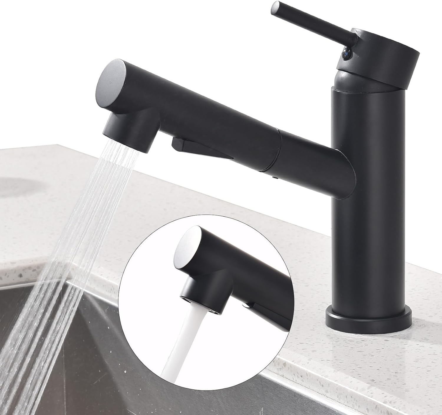 Mitigeur Lavabo Noir En Acier Inoxydable - Levier Unique Pour Eau Chaude Et Froide Robinet Salle De Bain Avec Tuyaux Inclus 99073807 Mitigeur Lavabo Noir En Acier Inoxydable - Levier Unique Pour Eau Chaude Et Froide Robinet Salle De Bain Avec Tuyaux Inclus 99073807