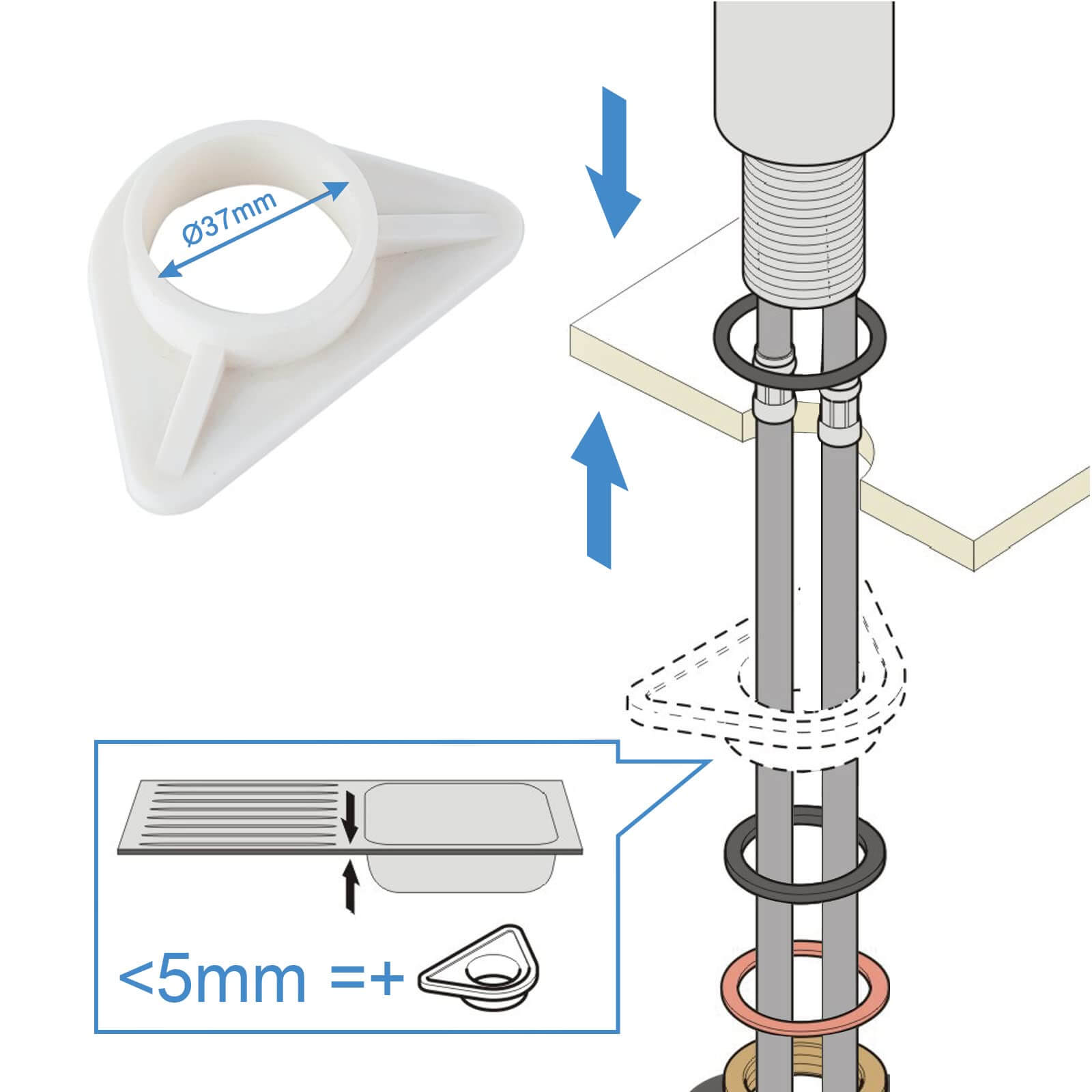 AiHom Robinet Cuisine Repliable Mitigeur d'évier Pivotant à 360° Robinetterie Cuisine en Acier Nickel Brossé pour Évier de Cuisine Pliable pour Fenêtres