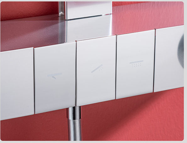 Homelody Grand Système de douche avec mitigeur de Baignoire pour Salle de Bain 3 Fonctions Argent Chromé
