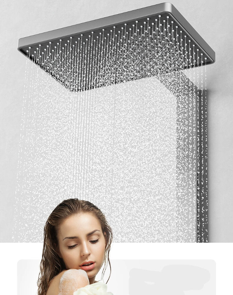 HOMELODY Colonne Douche affichage numérique avec Robinet Baignoire Cascade Mitigeur Thermostatique Système à 3 Fonctions en Laiton