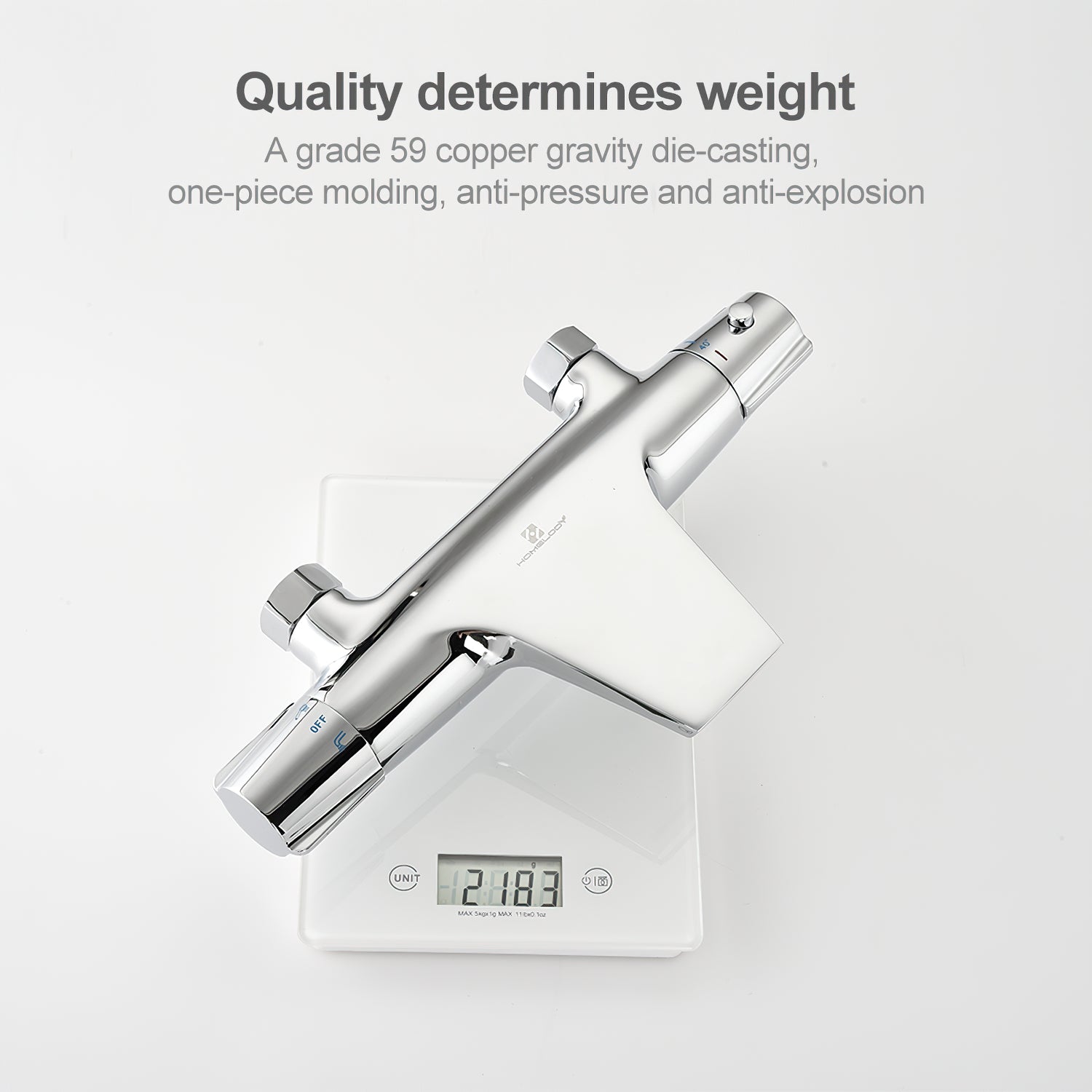 Homelody Système de douche séparable,Colonne de douche sans robinetterie + Mitigeur Douche Thermostatique Cascade