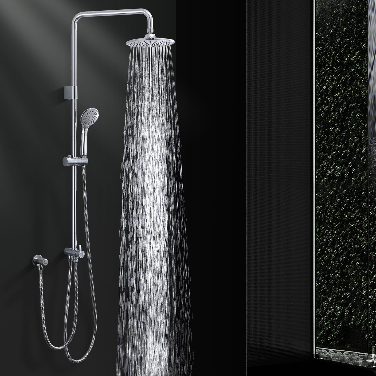 Homelody Système de douche séparable,Colonne de douche sans robinetterie + Mitigeur Douche Thermostatique Cascade