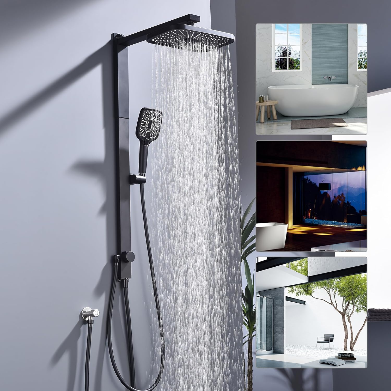 HOMELODY Système de douche à effet pluie sans robinet