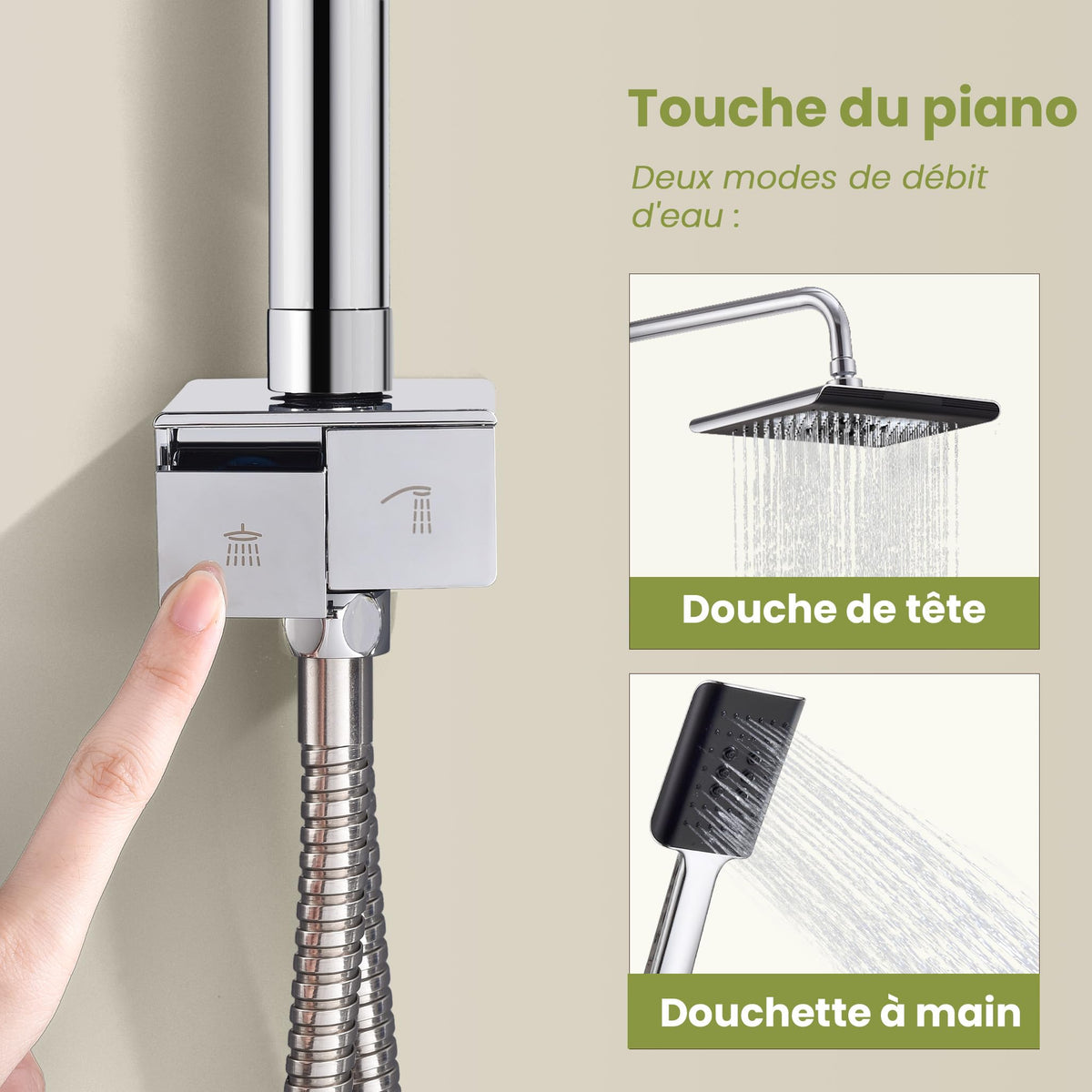 Homelody Colonne de Douche sans Robinetterie Chromé Système de Douche ...