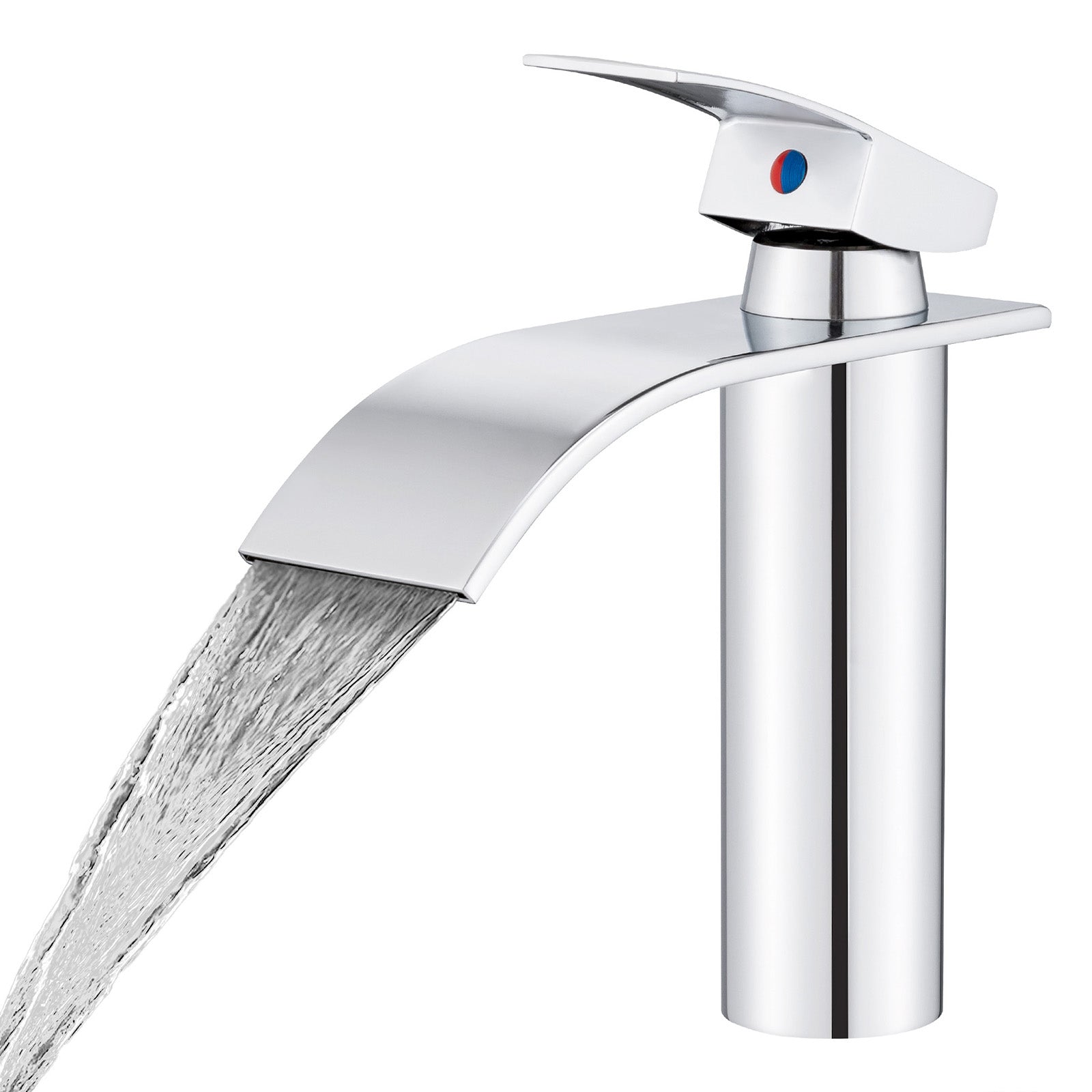 Homelody Mitigeur Lavabo Cascade Inox – Eau Chaude et Froide, Débit & Température Réglables