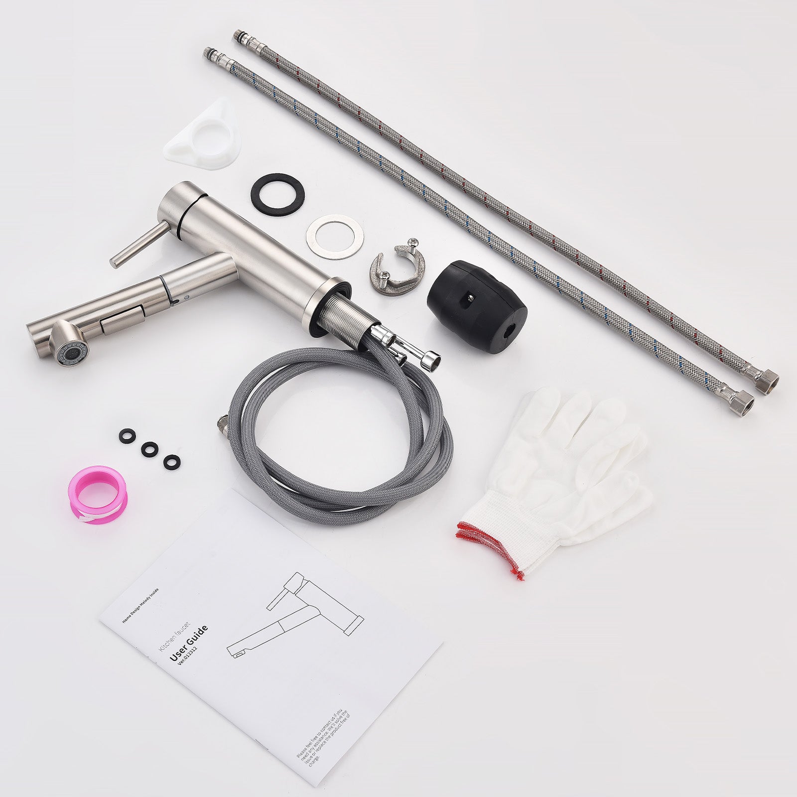 Homelody Robinet Cuisine avec Douchette Extractible, Mitigeur Cuisine avec 2 Modes de Jet