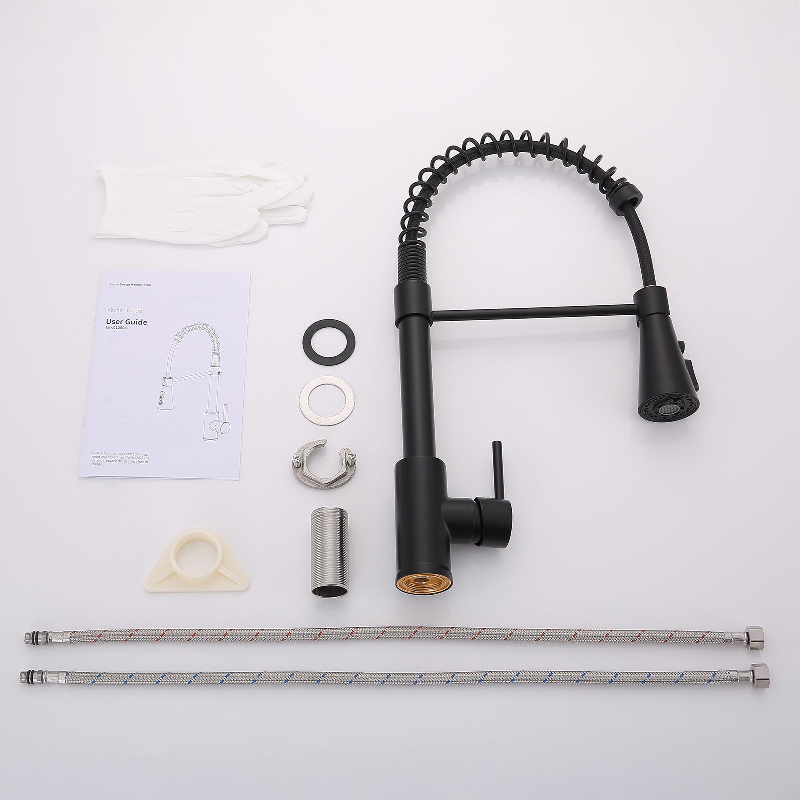 Homelody Mitigeur de Cuisine à Ressort 360° – Douchette 4 Fonctions, Contrôle Température & Débit