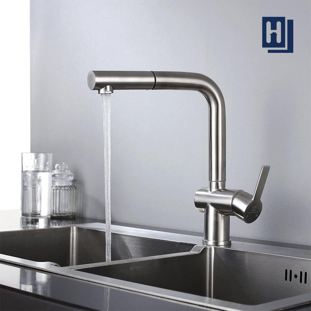 Mitigeurs cuisine à douchette extensible brossé Inox d'évier aihom –  Homelody-fr