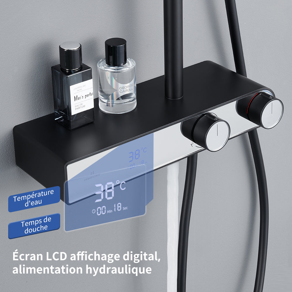 Ensemble de Douche avec Plateau de Rangement