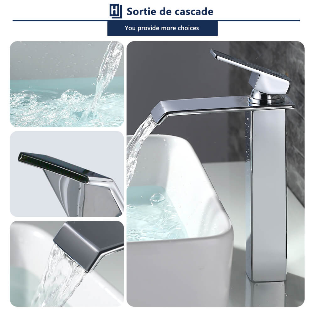 mitigeur salle de bain chrome