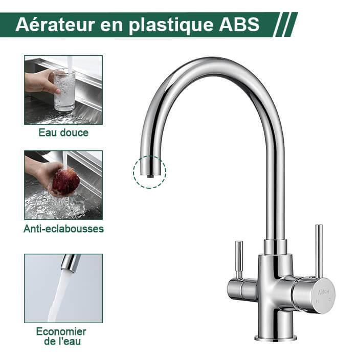 mitigeur cuisine a 3 voies