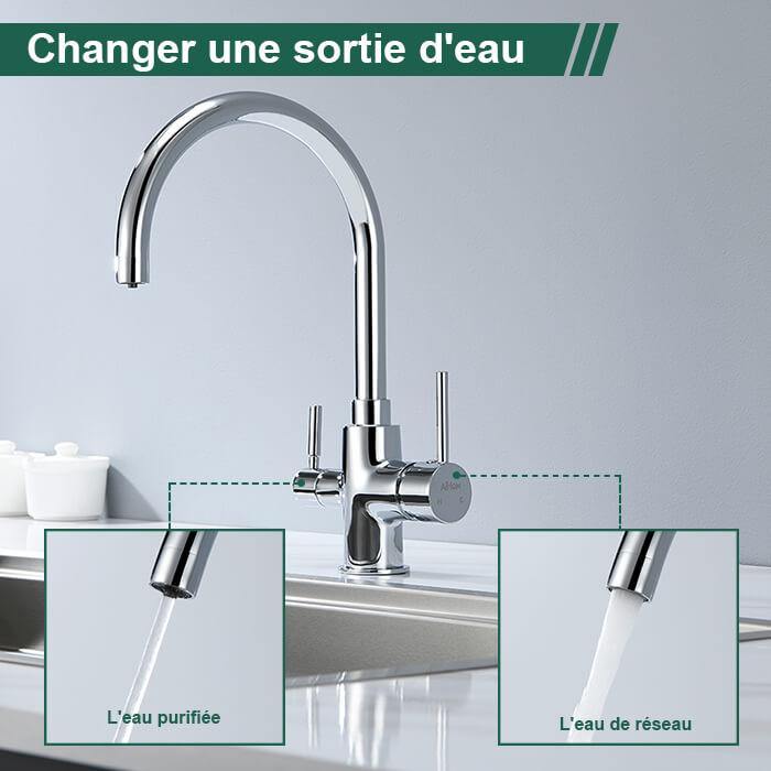 robinet d'évier filtre à eau du 3 en 1 