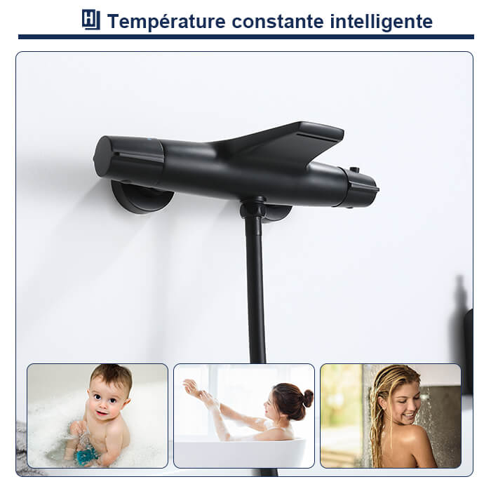 robinetterie noire de bain