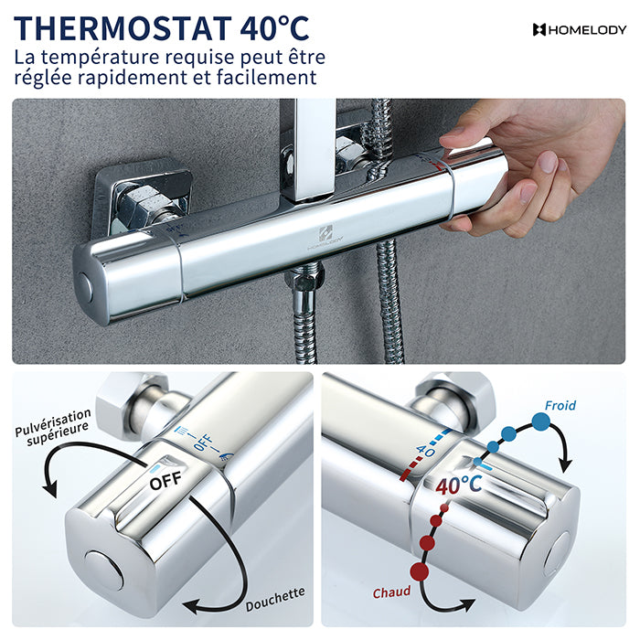 Ensemble Douche avec Mitigeur Thermostatique