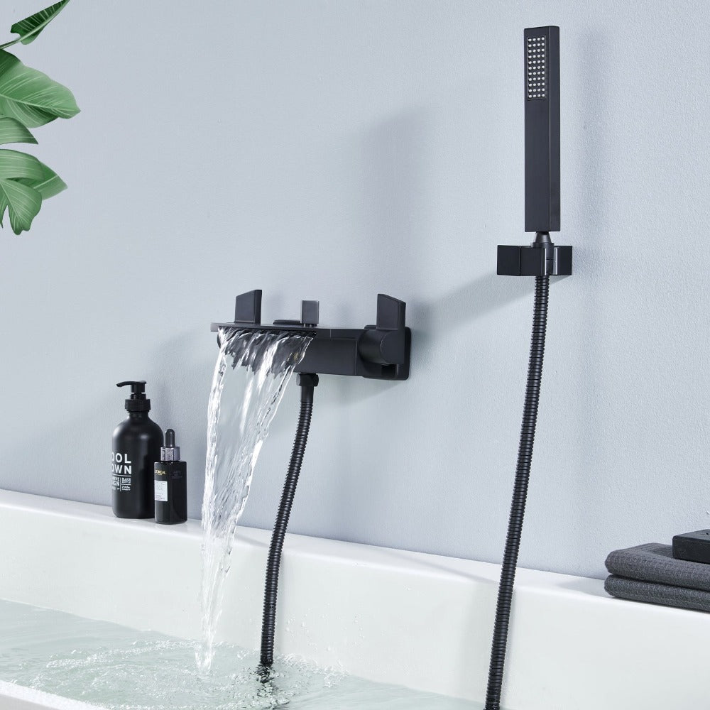 Sapho Dimy - Mitigeur thermostatique de baignoire, cascade, noir