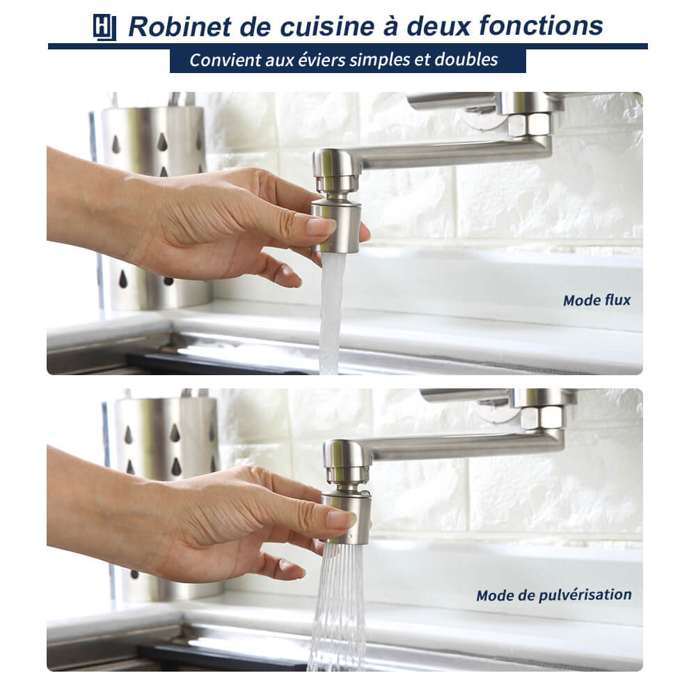 robinet cuisine mural inox