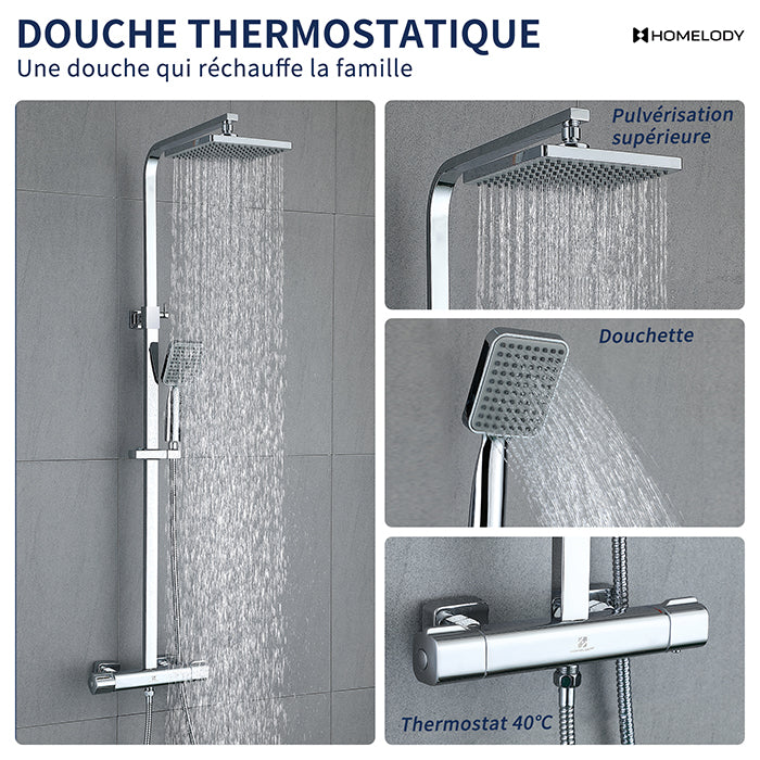 Moderne Laiton Colonne de Douche Blanc Mate Système de Douche Pas Cher –  Homelody-fr