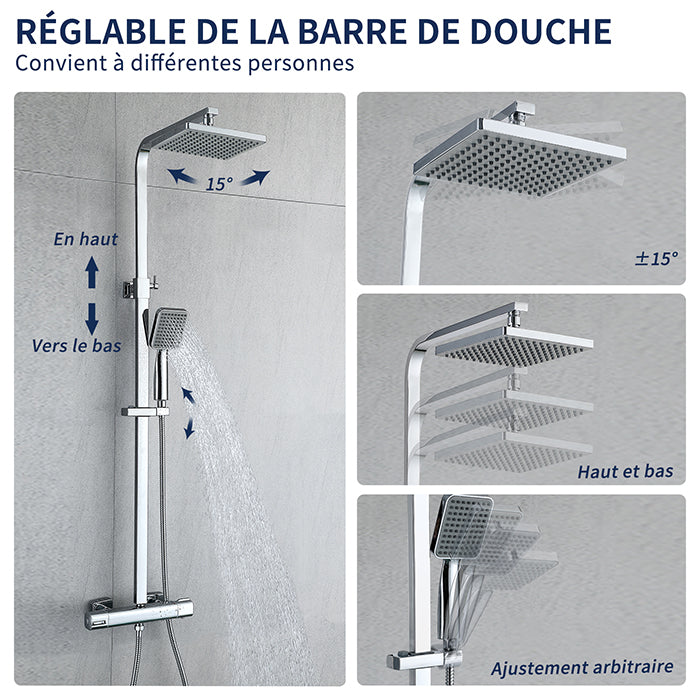 colonnes douche laiton