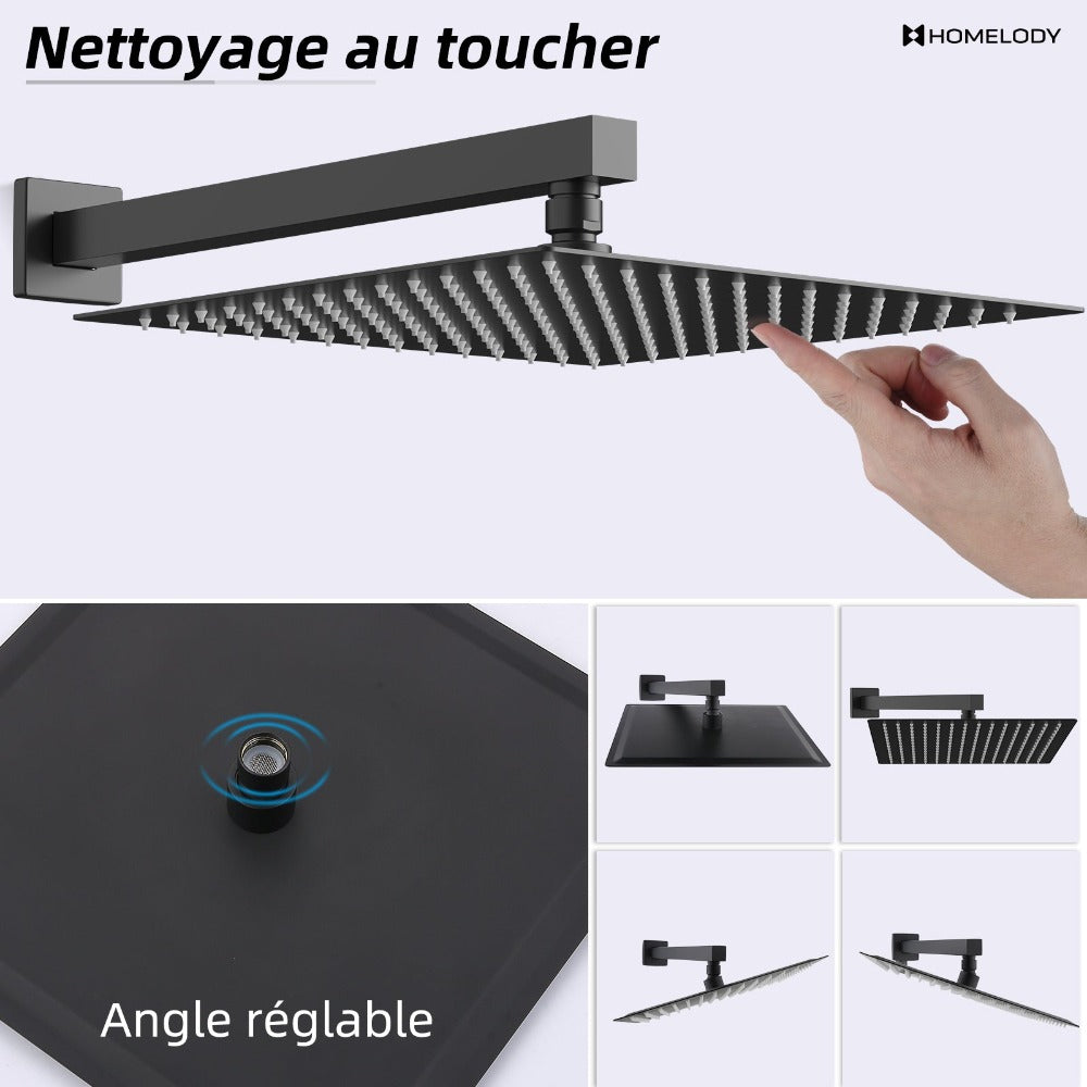 colonne douche encastrable noir mat