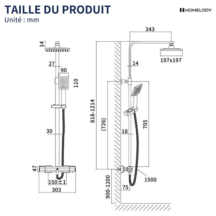 installer colonnes douches