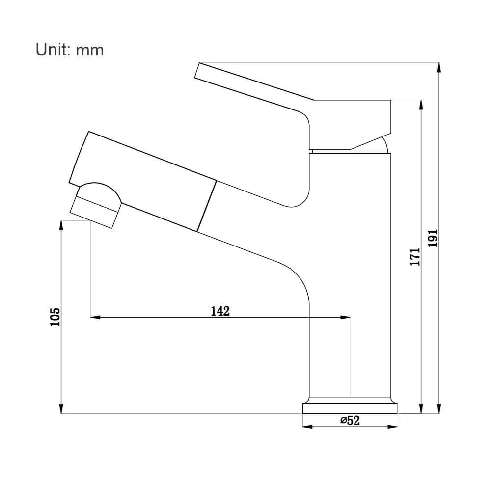 mitigeur retractable lavabo