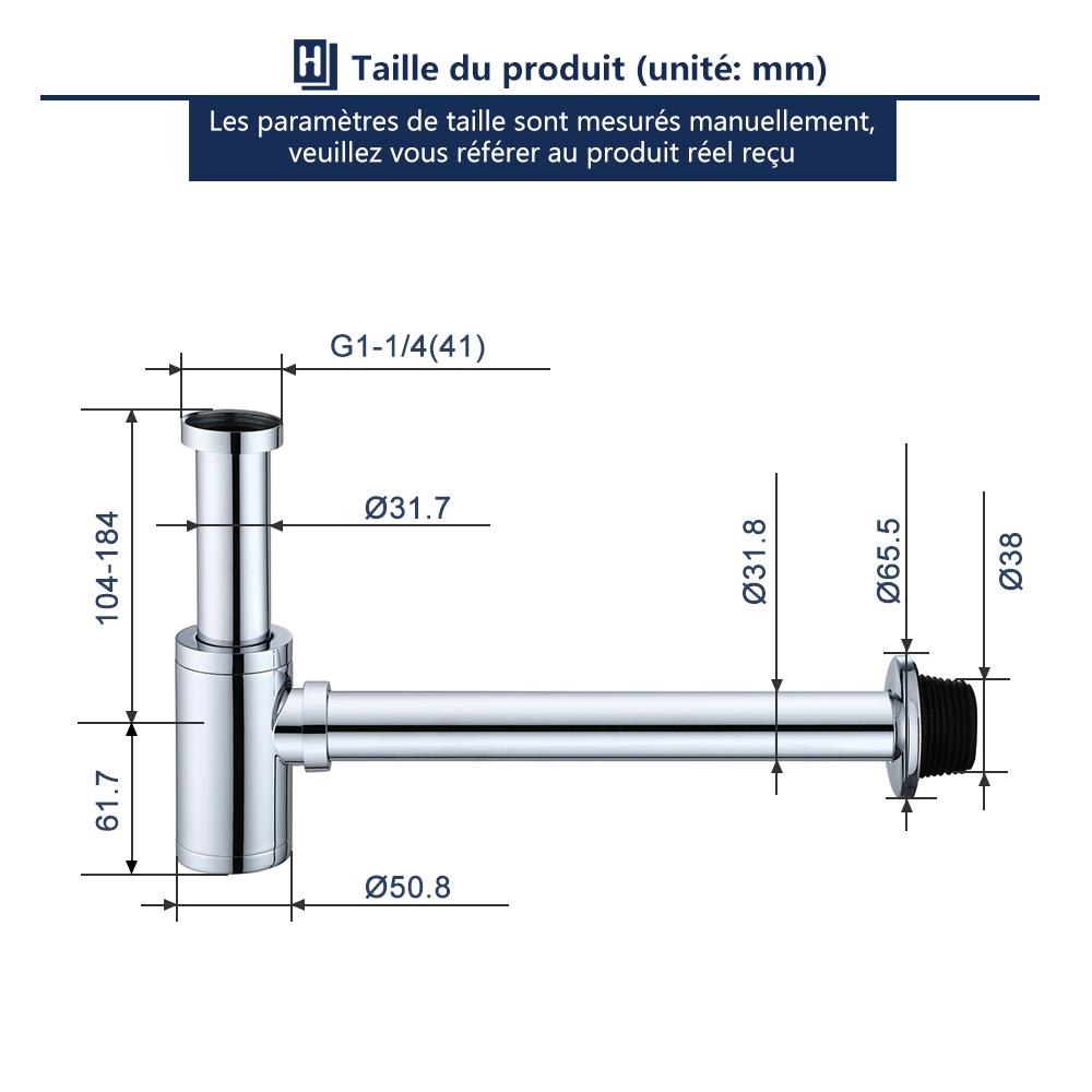 Siphon tubulaire en design moderne